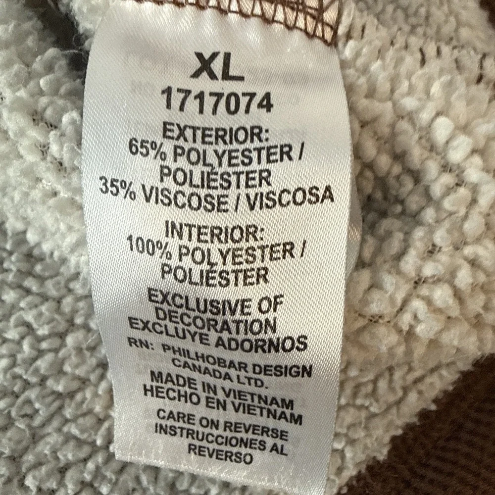 Men's The BC Clothing Co Heritage Fleece Lined 1/4 Quarter Zip Pullover XL